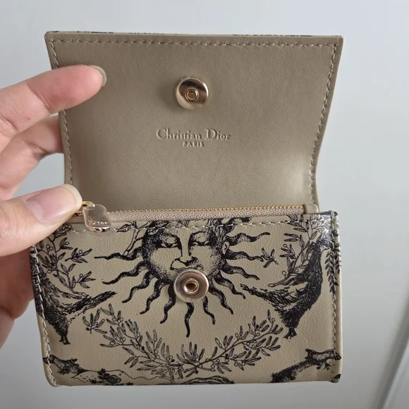 My Dior Glycine Wallet Beige Toile de Jouy Soleil Printed Calfskin - Picture 4 of 11